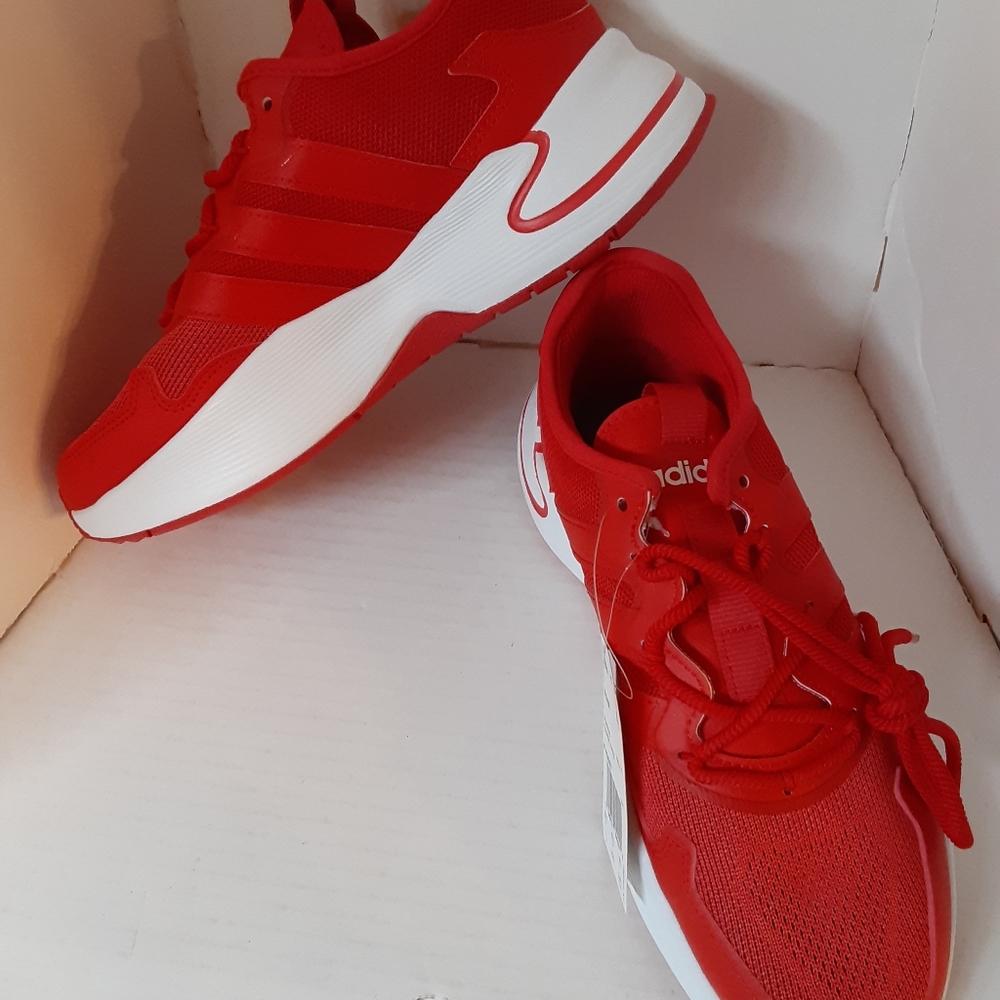 adidas Dynamic Red and White Sneakers